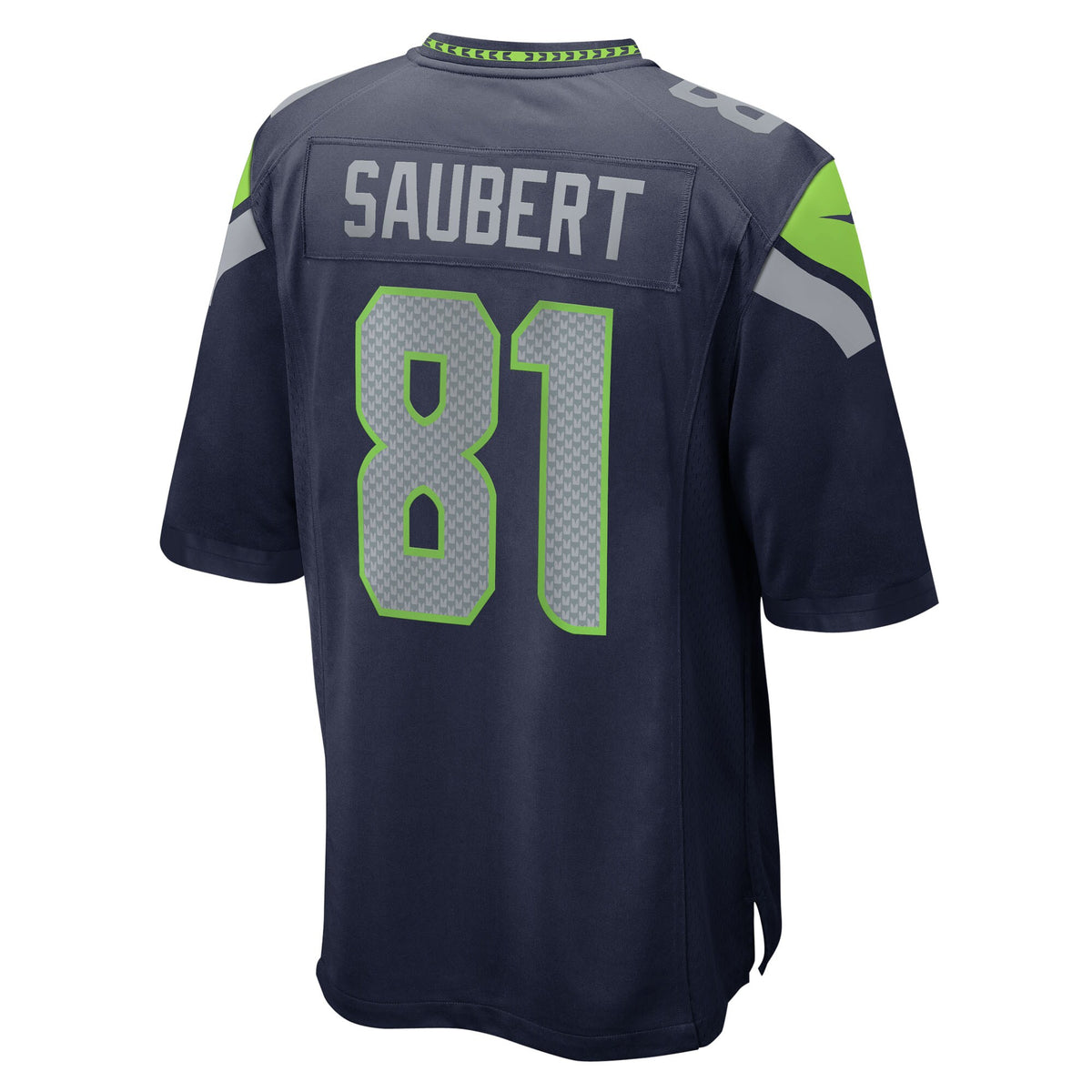 Seattle Seahawks Eric Saubert College Navy Team Game Jersey