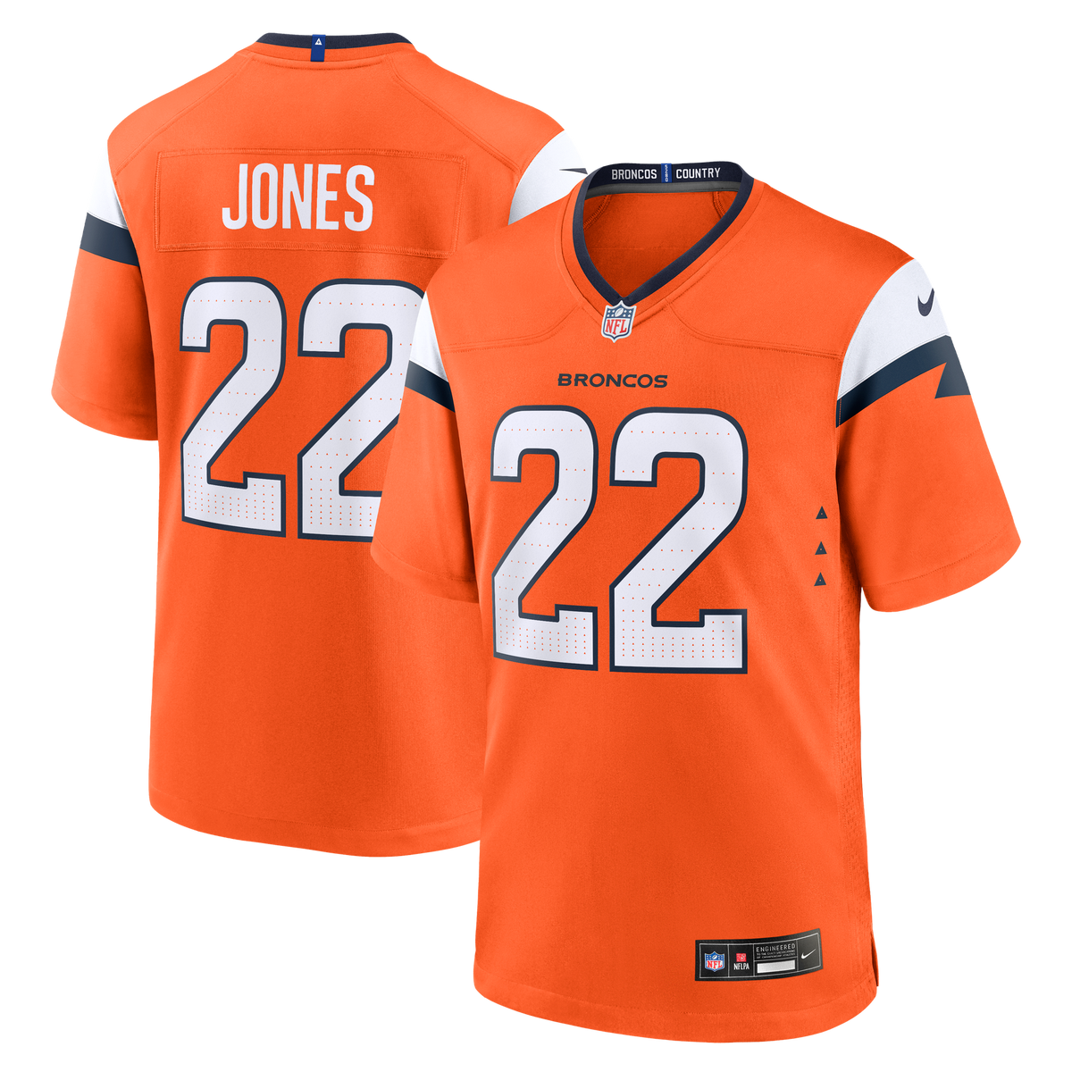 Denver Broncos Brandon Jones Nike Orange Team Game Jersey