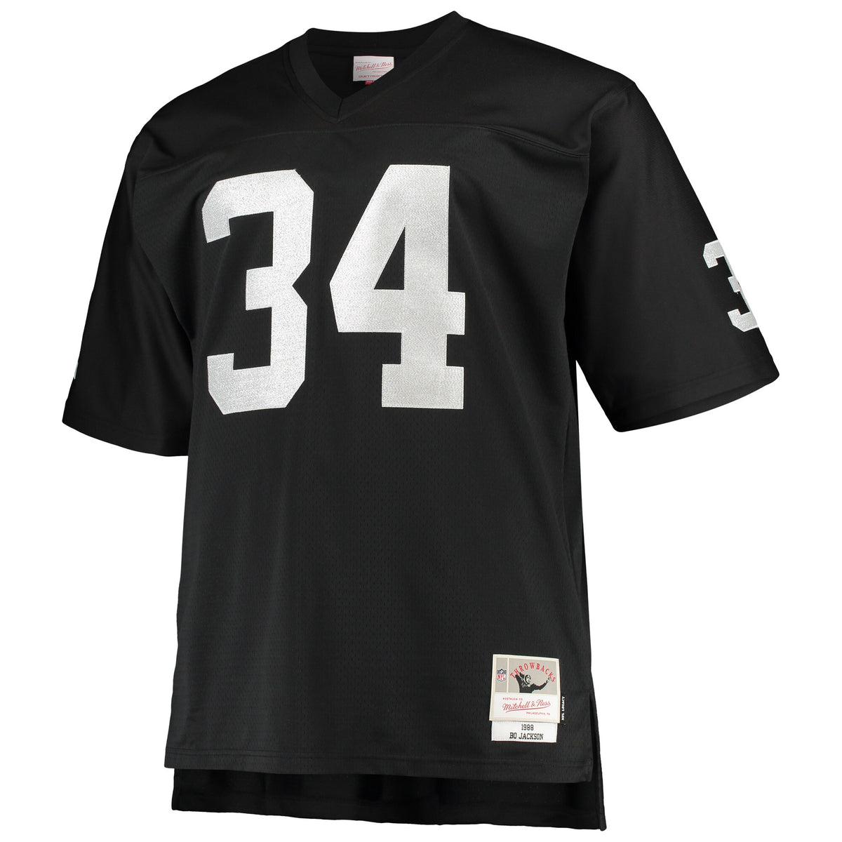 Las Vegas Raiders Bo Jackson Mitchell & Ness Black Big & Tall 1988 Retired Player Replica Jersey