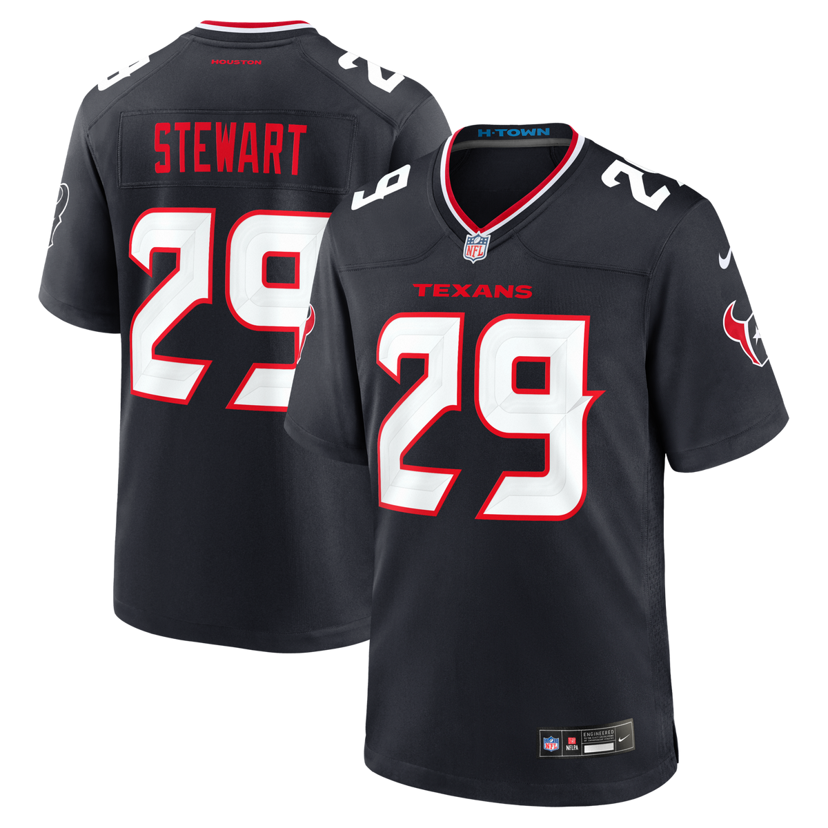Houston Texans M.J. Stewart Nike Navy Team Game Jersey