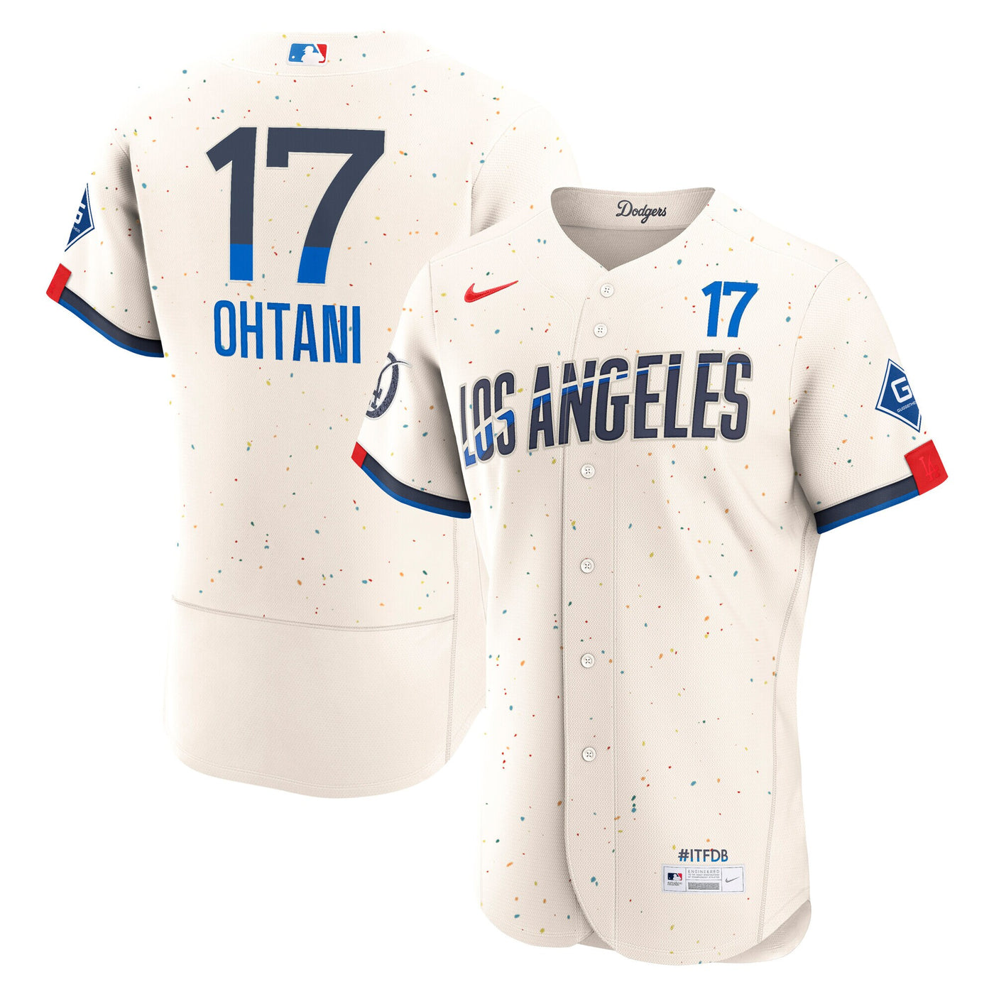 Los Angeles Dodgers Shohei Ohtani Nike Cream City Connect Authentic Sponsor Patch Jersey