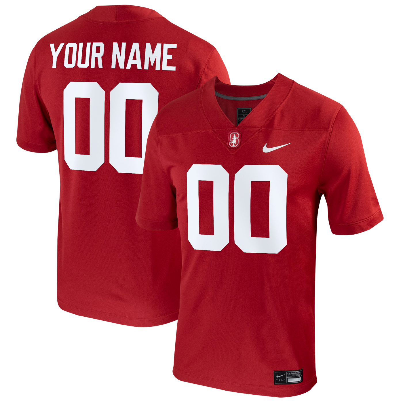 Nike Cardinal Stanford Cardinal Football Custom Game Jersey