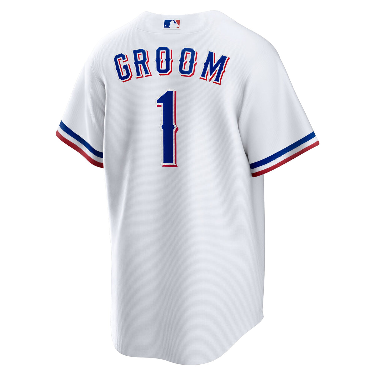 Texas Rangers White #1 Groom Home Replica Jersey