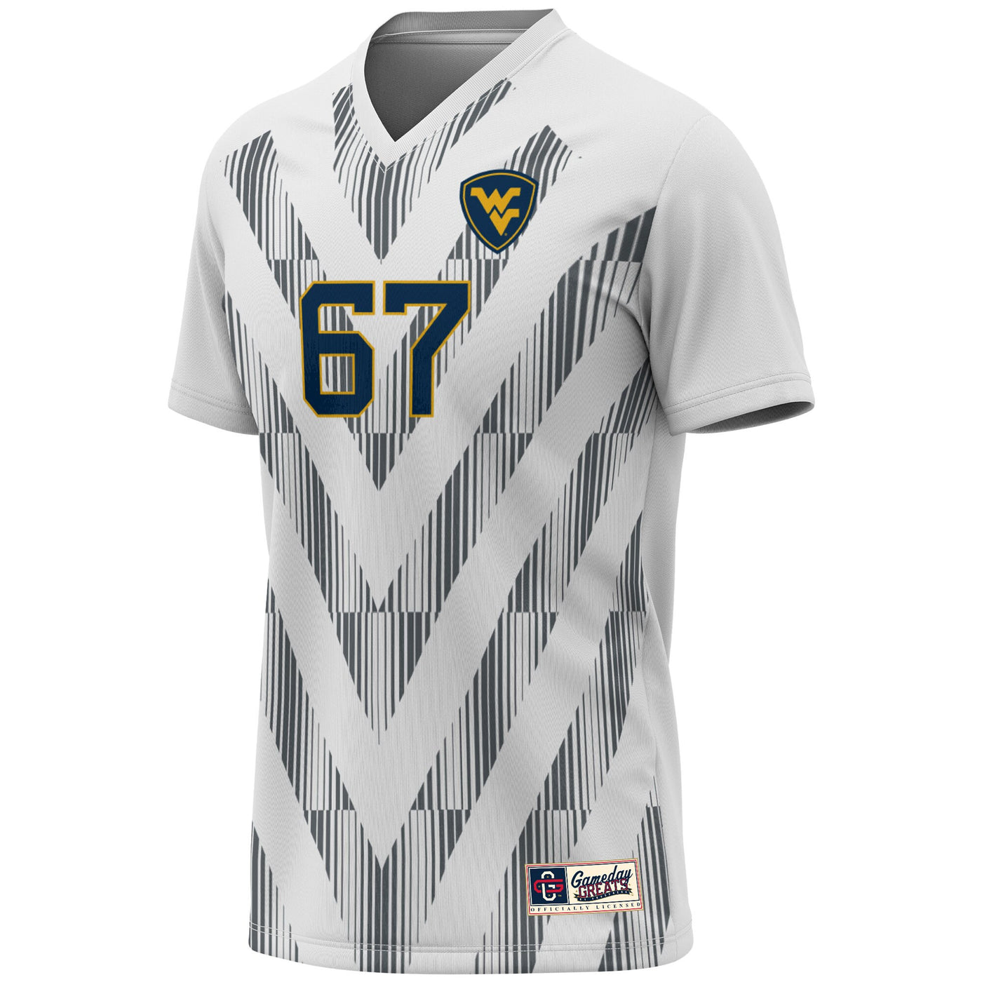 GameDay Greats #1 White West Virginia Mountaineers Lightweight Soccer Fashion Jersey