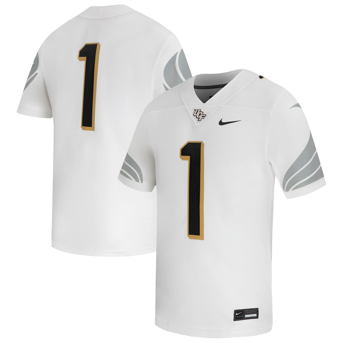 #1 UCF Knights Away Game Football Jersey - White