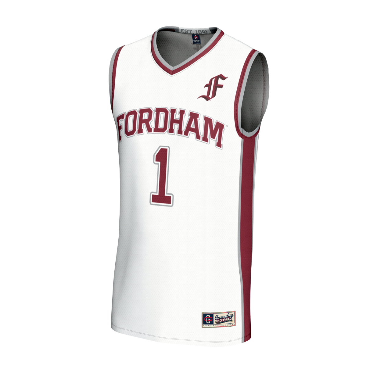 #1 Fordham Rams GameDay Greats Lightweight Collegiate Basketball Fashion Jersey - White