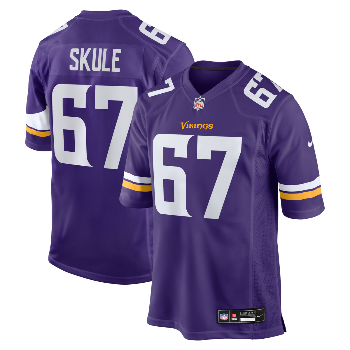 Minnesota Vikings Justin Skule Purple Team Game Jersey