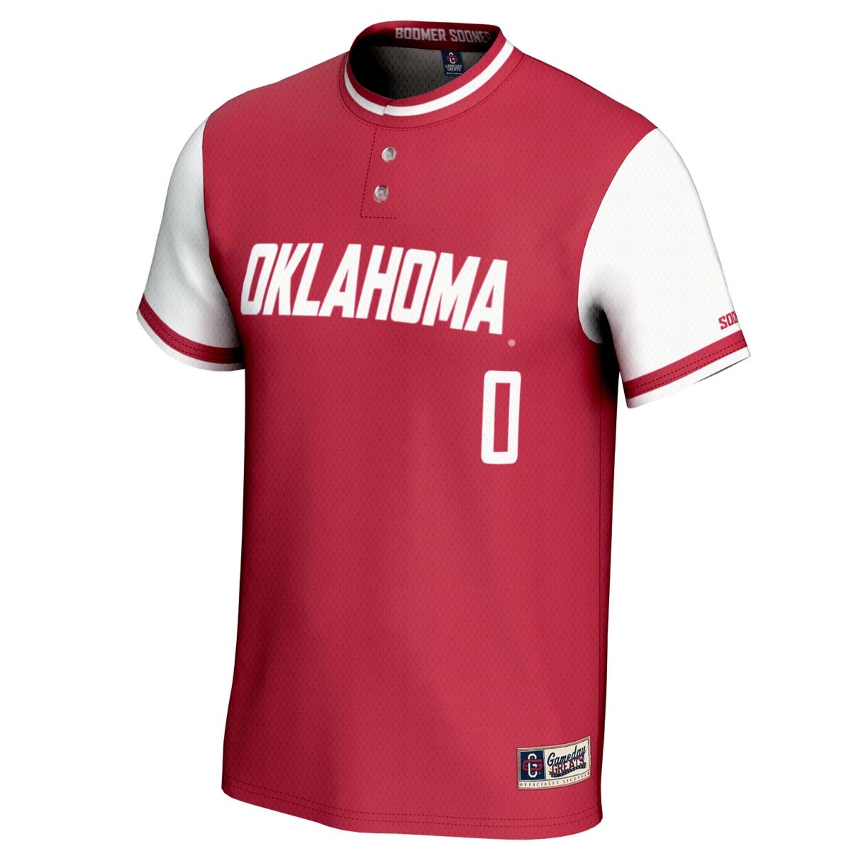 #0 Oklahoma Sooners GameDay Greats Lightweight Softball Jersey - Crimson
