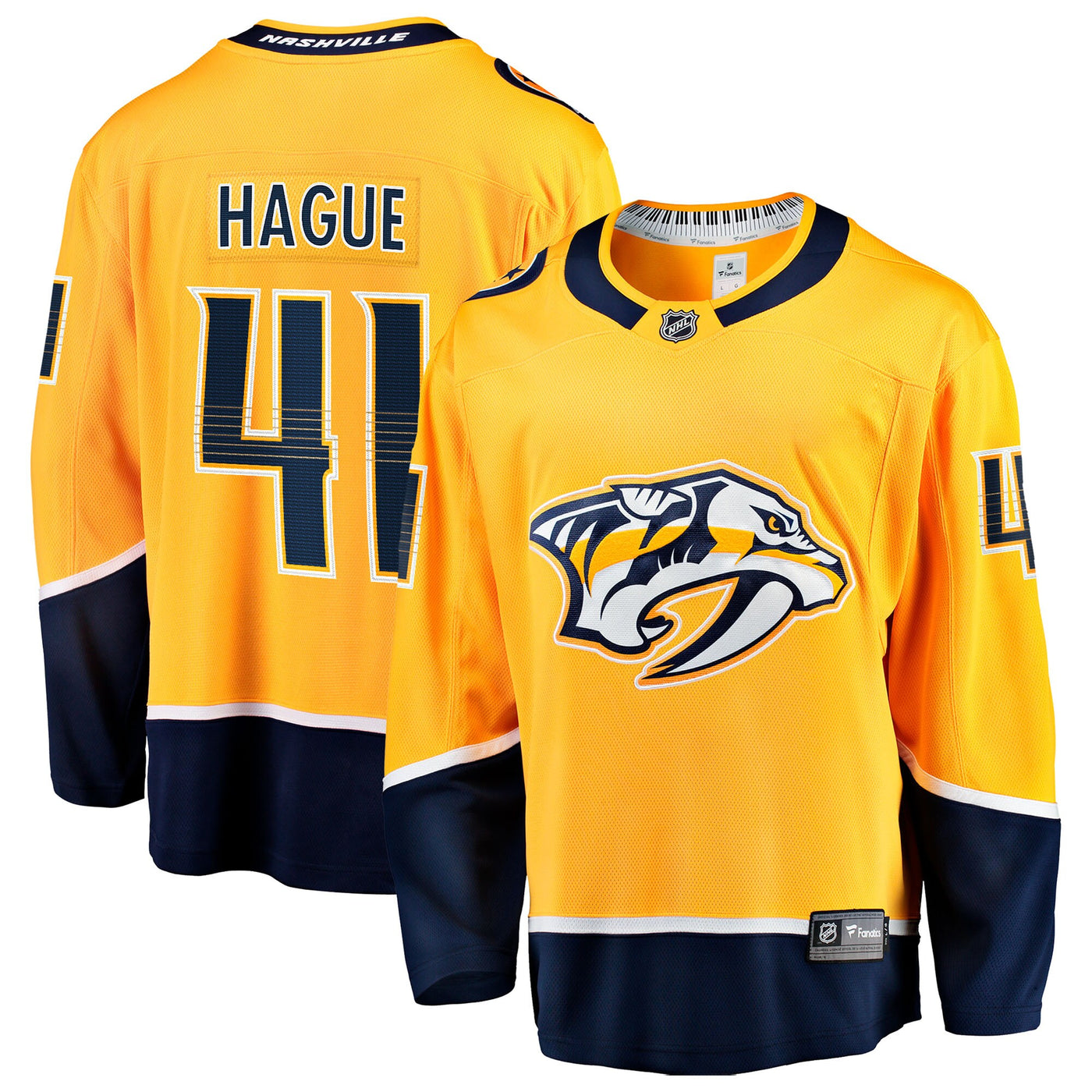 Nashville Predators Nicolas Hague Fanatics Gold Home Breakaway Jersey