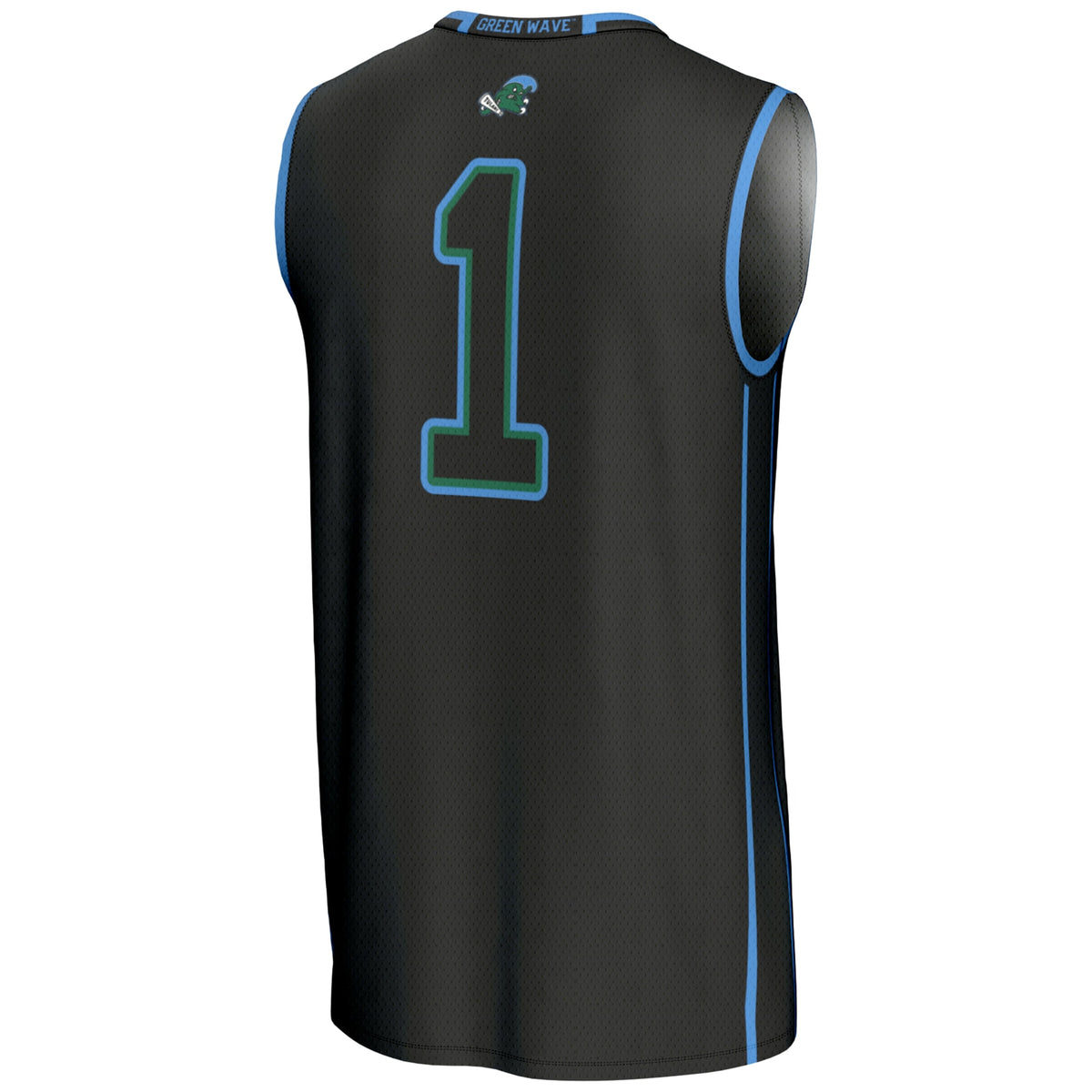 #1 Tulane Green Wave GameDay Greats Lightweight Basketball Jersey - Black