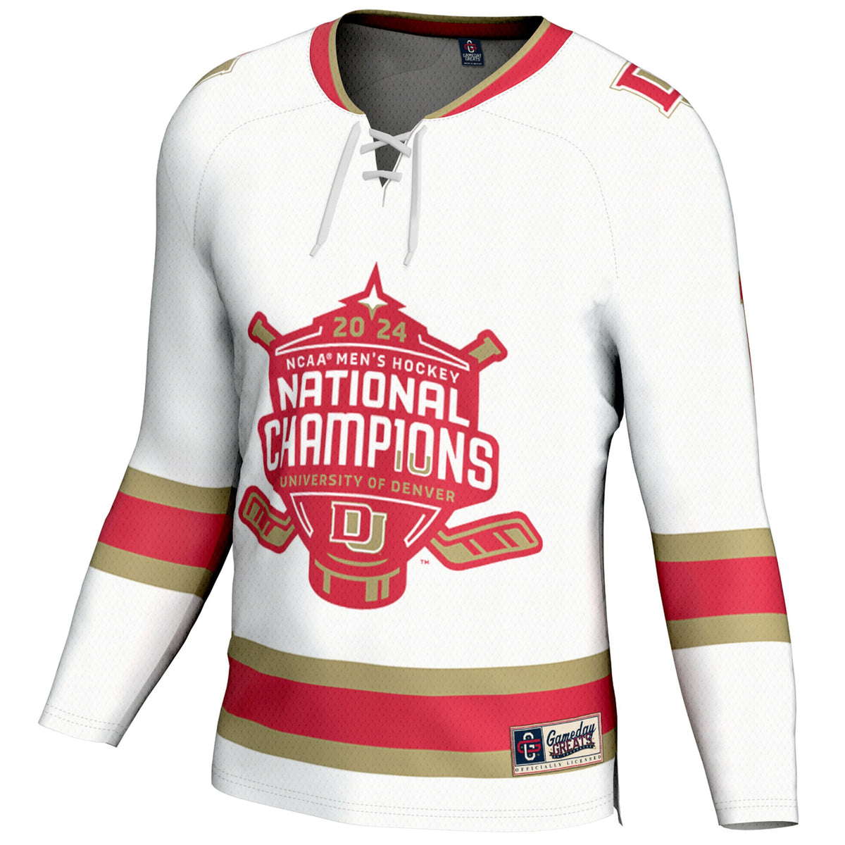 Denver Pioneers GameDay Greats 2024 NCAA Ice Hockey National Champions Fashion Jersey - White