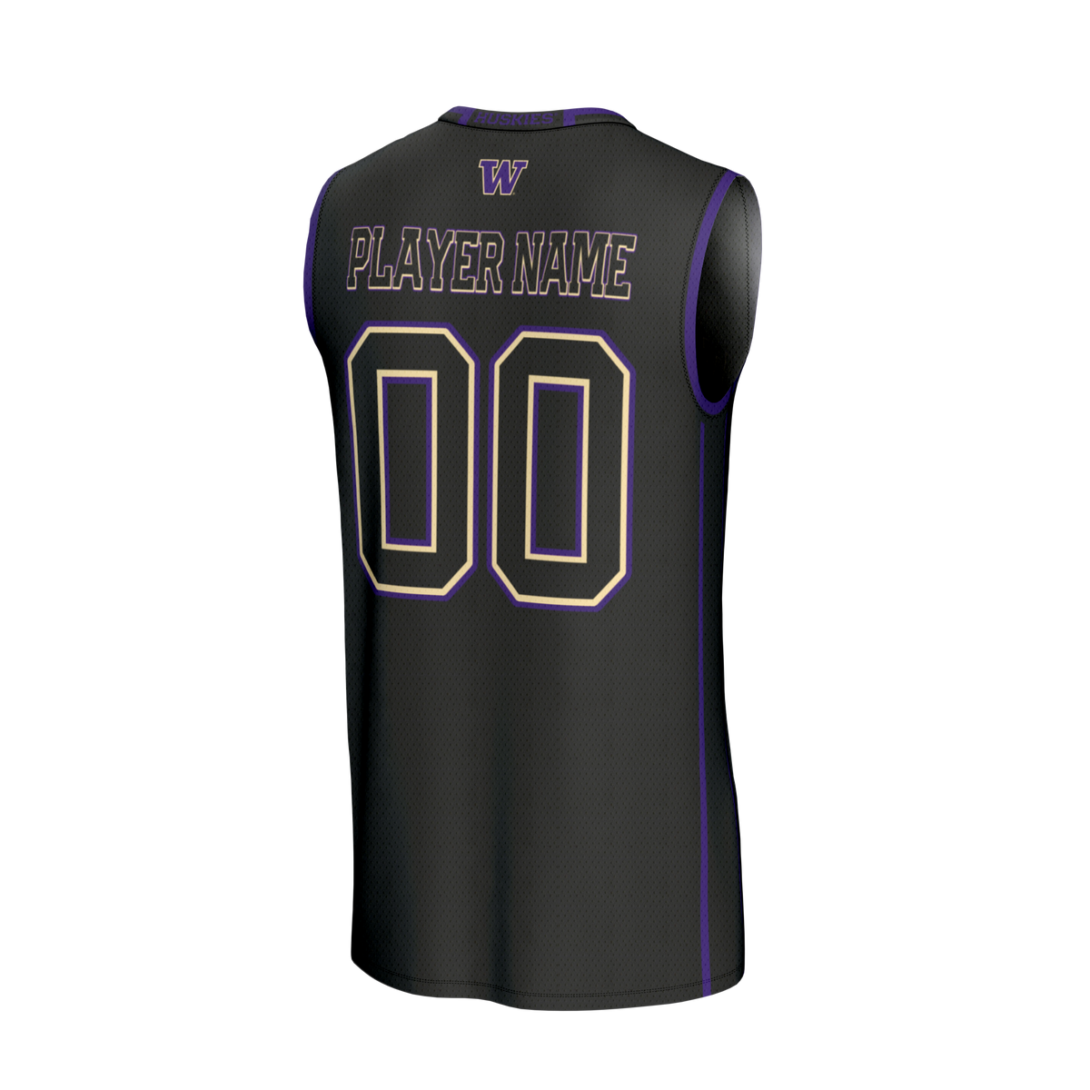 Washington Huskies GameDay Greats Lightweight Collegiate Basketball NIL Pick-A-Player Fashion Jersey - Black