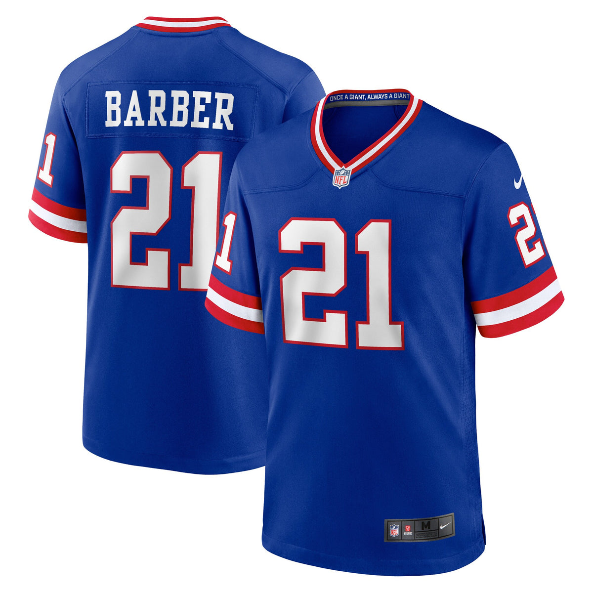 New York Giants Tiki Barber Royal Retired Player Alternate Game Jersey