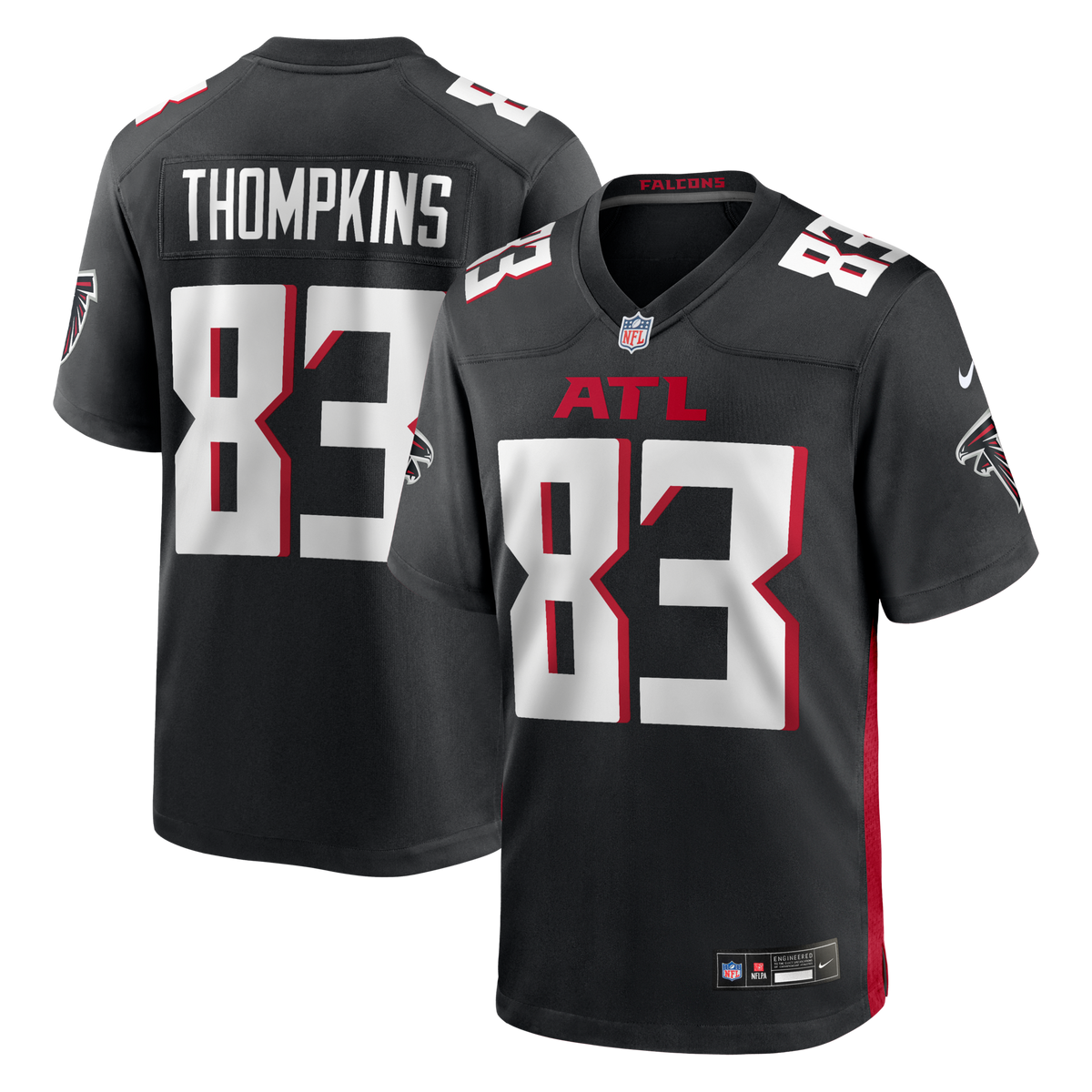 Atlanta Falcons Deven Thompkins Black Team Game Jersey