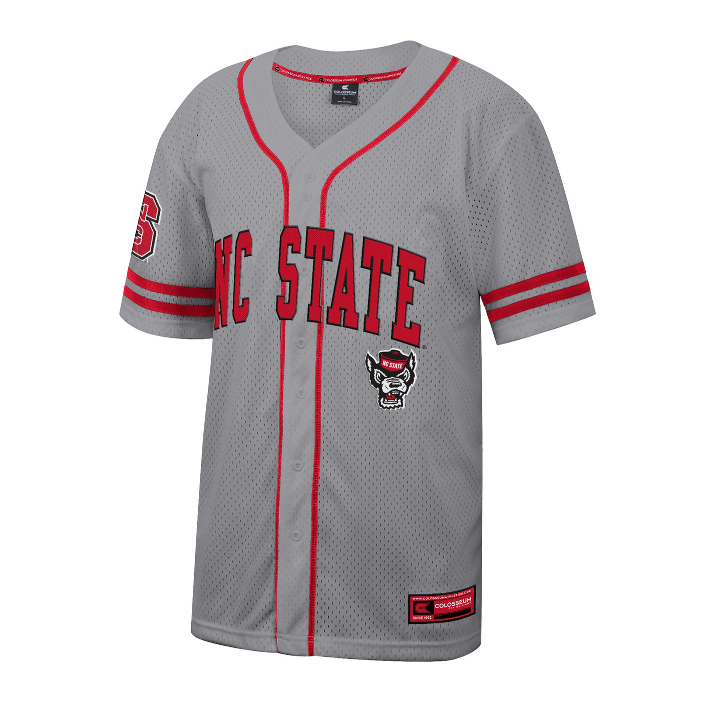 Colosseum Gray NC State Wolfpack Free Spirited Baseball Jersey