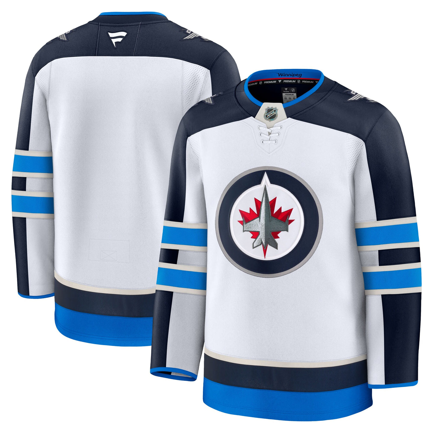 Winnipeg Jets Fanatics White Away Premium Jersey
