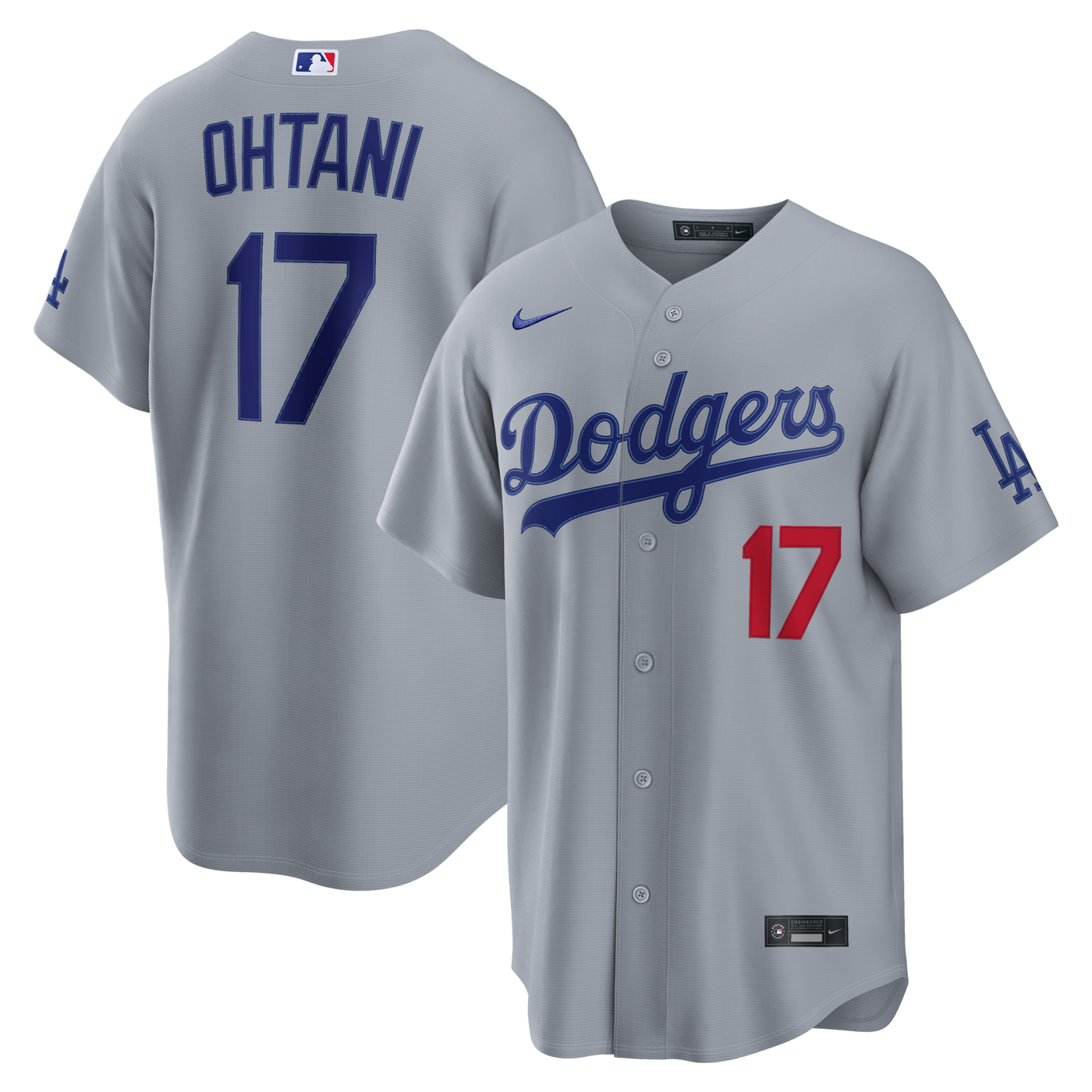 Los Angeles Dodgers Shohei Ohtani Nike Gray Road Stadium Jersey