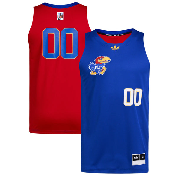 #00 Kansas Jayhawks Black History Month Basketball Jersey - Royal/Red