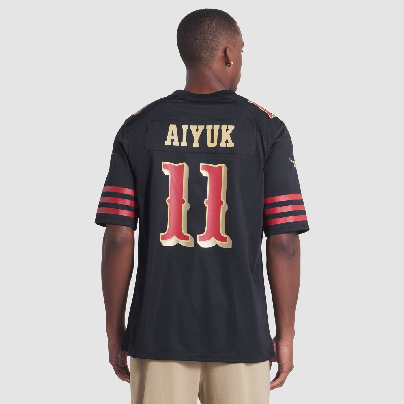 San Francisco 49ers Brandon Aiyuk Nike Black 2025 Rivalries Collection Game Jersey