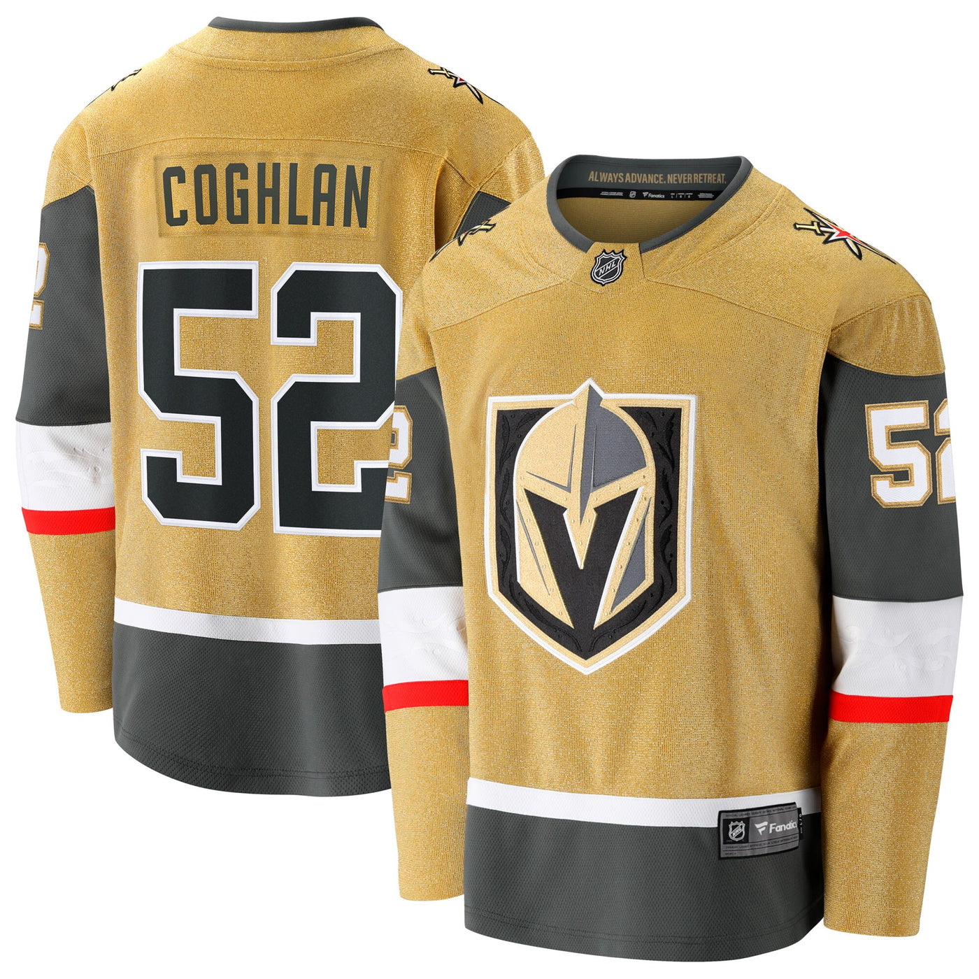 Vegas Golden Knights Dylan Coghlan Fanatics Gold Home Breakaway Jersey