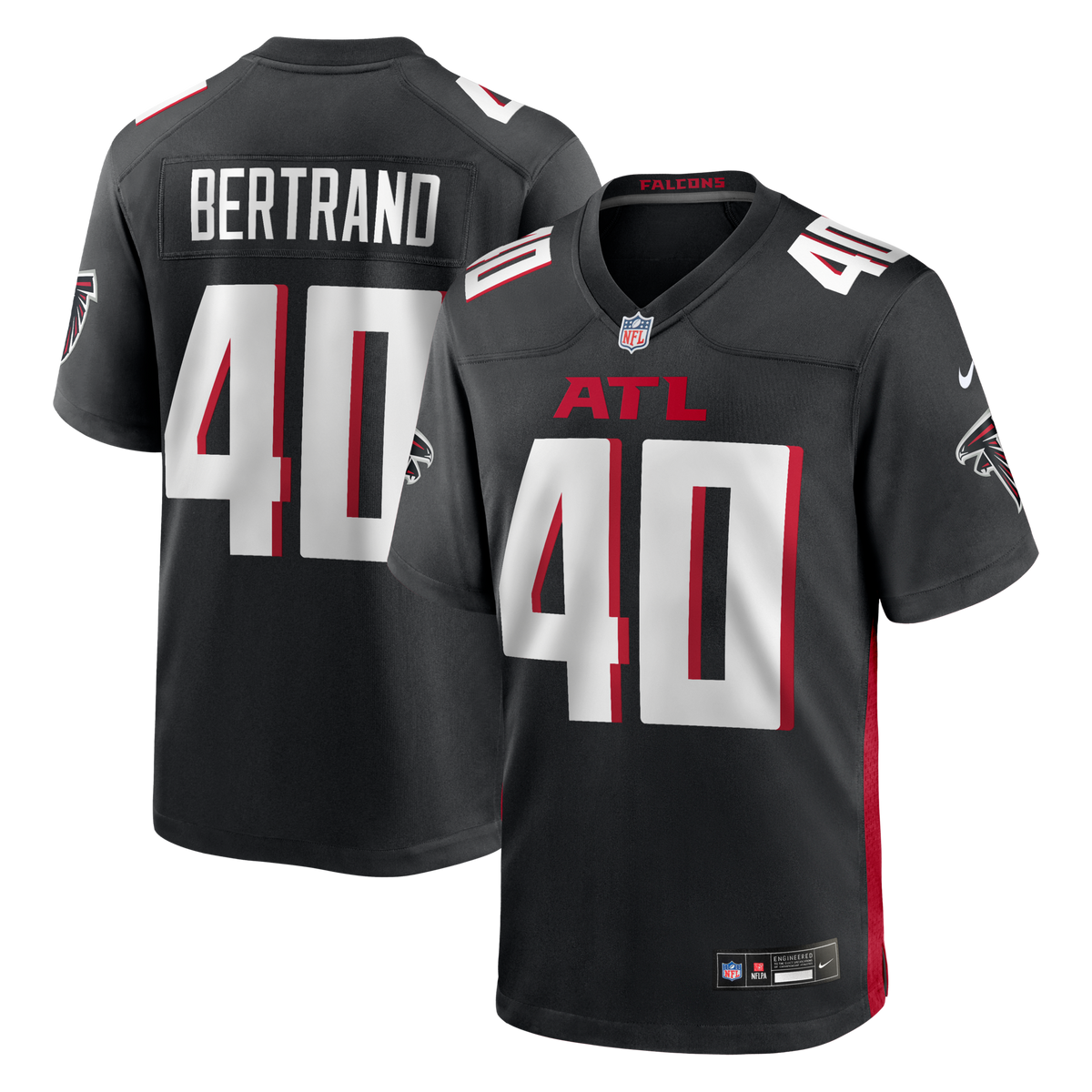 Atlanta Falcons JD Bertrand Black Team Game Jersey