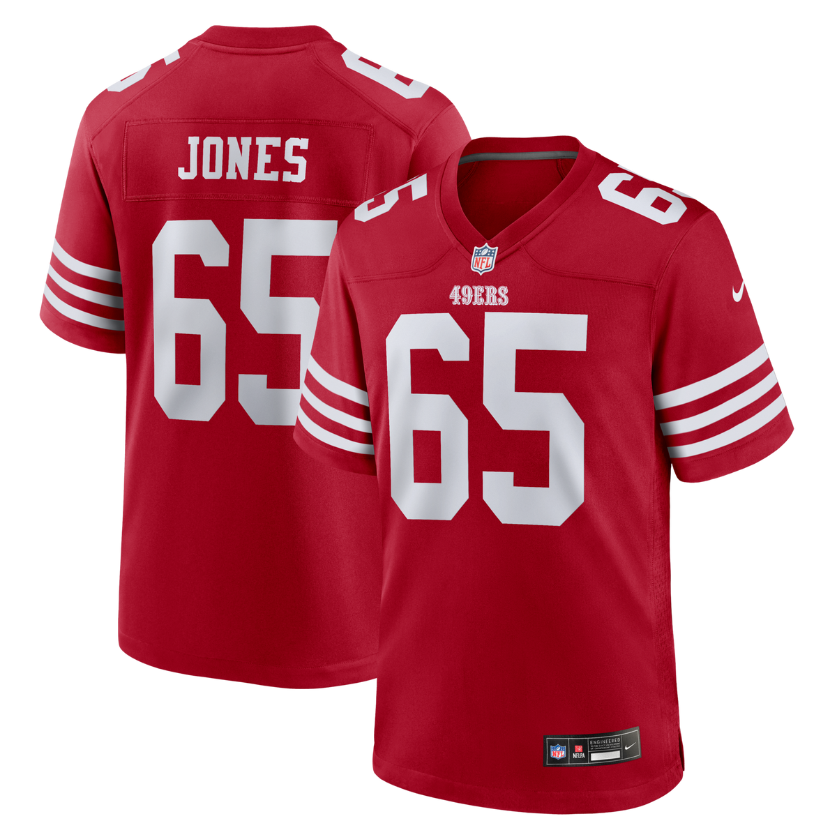 San Francisco 49ers Robert Jones Scarlet Team Game Jersey