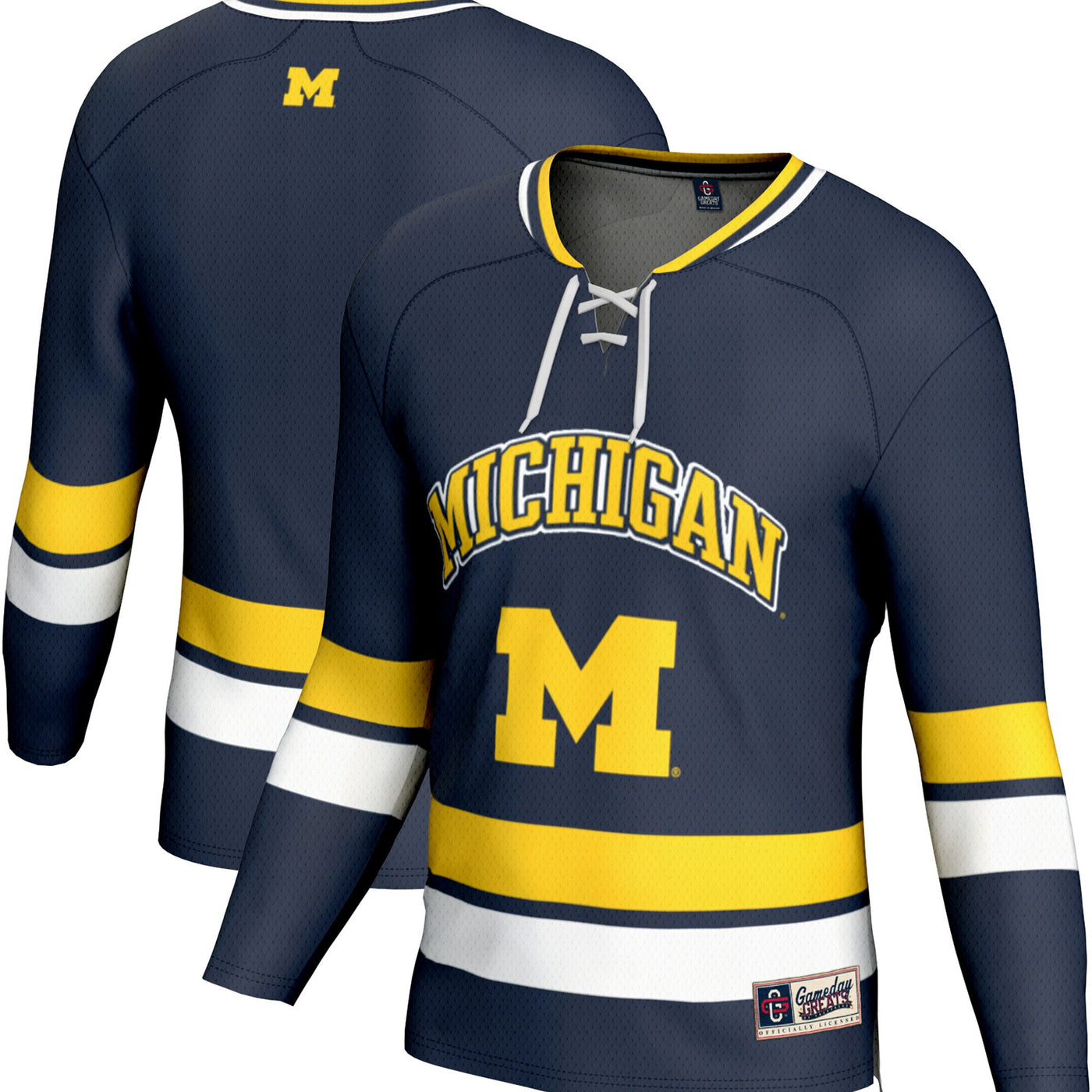 GameDay Greats Navy Michigan Wolverines Spirit Hockey Jersey