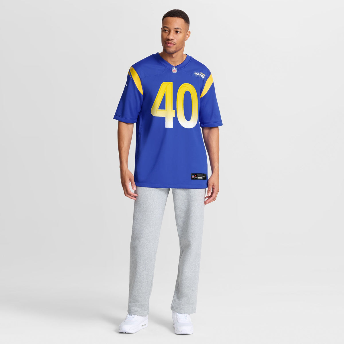 Los Angeles Rams Jesse Luketa Royal Team Game Jersey