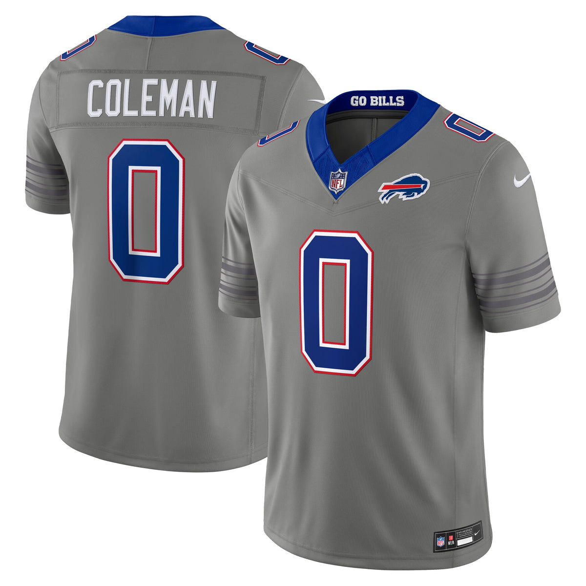 Buffalo Bills Keon Coleman Gray Nickel City Vapor F.U.S.E. Stitched Limited Jersey