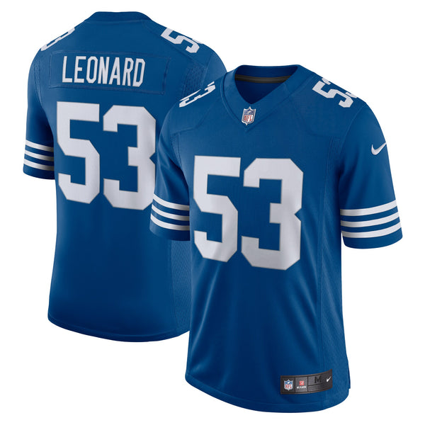 Indianapolis Colts Darius Leonard Royal Alternate Vapor Limited Jersey