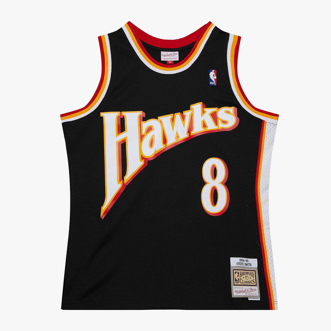 Atlanta Hawks Mitchell & Ness Steve Smith 1994 Dark Authentic Jersey - Black