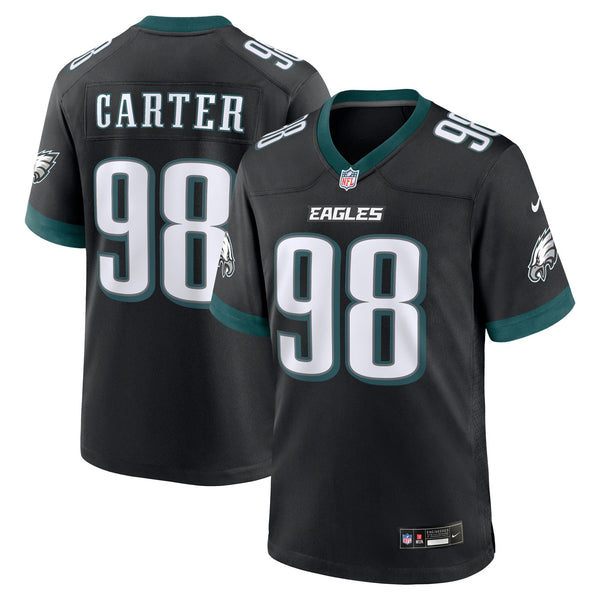 Philadelphia Eagles Jalen Carter Nike Black Alternate Game Player Jersey
