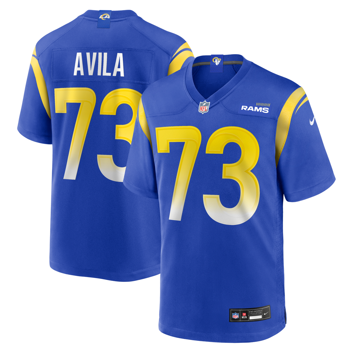 Los Angeles Rams Steve Avila Royal Home Game Jersey