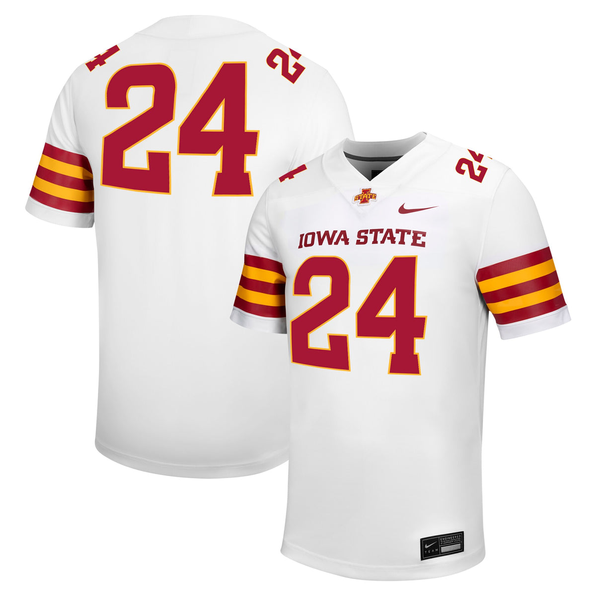 #24 Iowa State Cyclones Untouchable Football Jersey – White