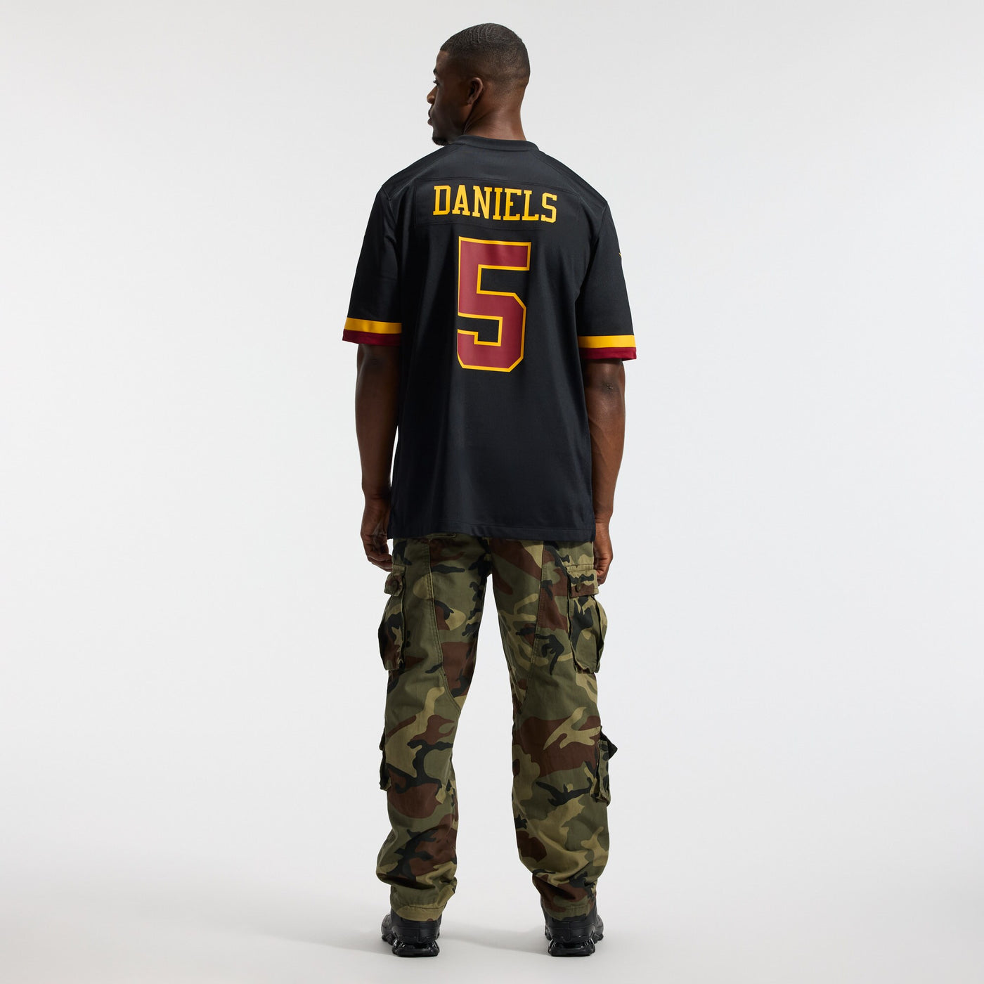 Hail Raiser Washington Commanders Jayden Daniels Nike Black Alternate Game Jersey