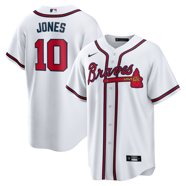 Atlanta Braves Chipper Jones Nike White Home Retired Player Replica Jersey
