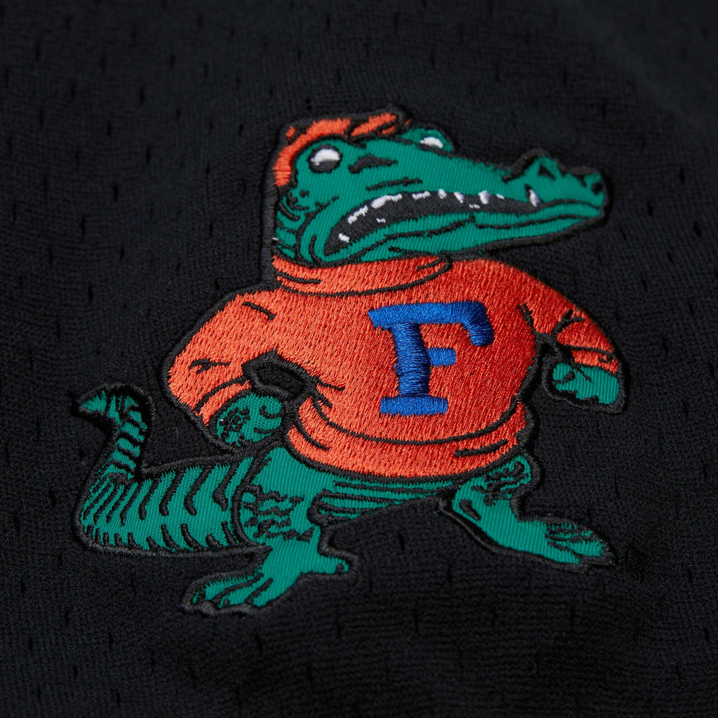 Mitchell & Ness Black Florida Gators On The Clock Full-Button Fashion Jersey