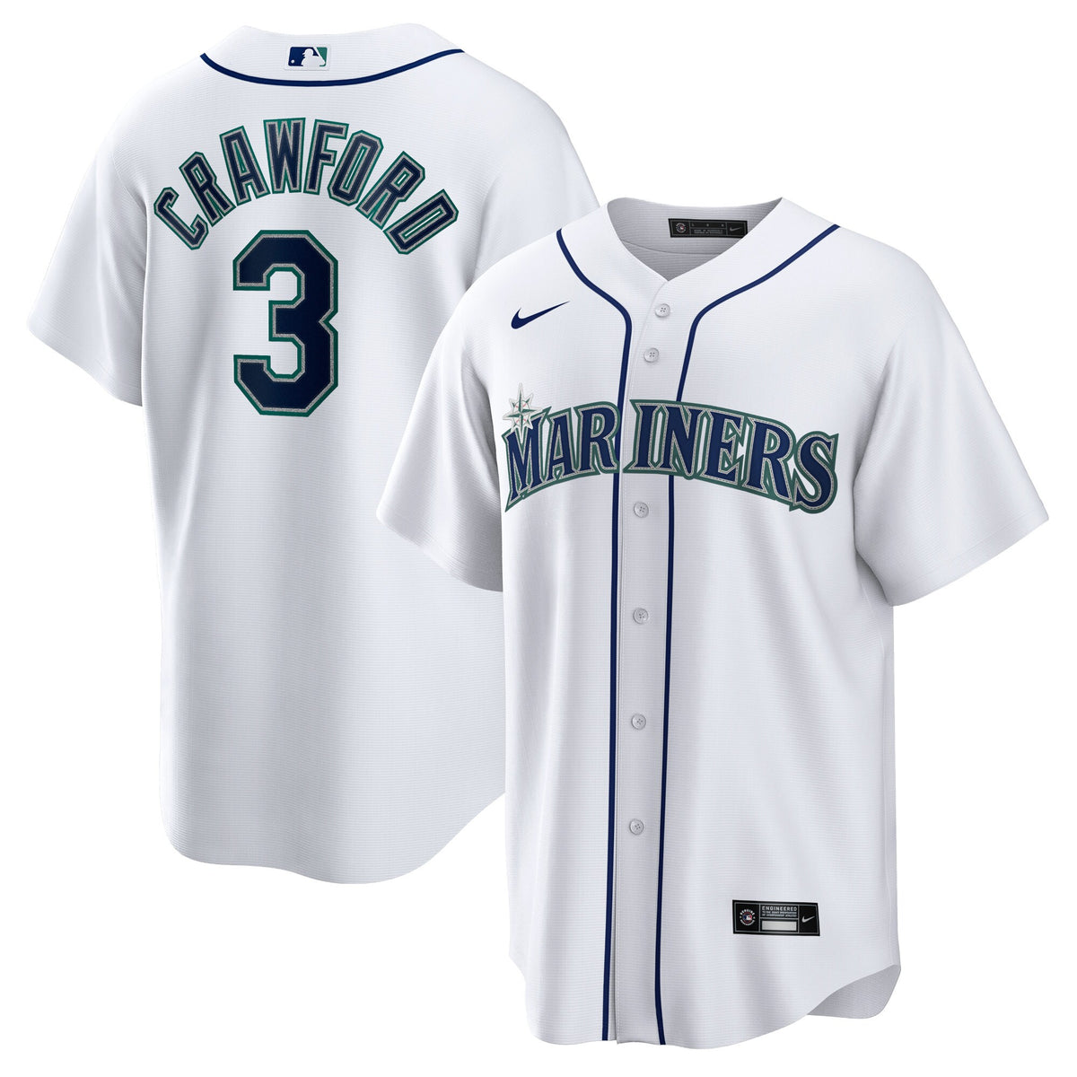 Seattle Mariners JP Crawford White Home Replica Jersey