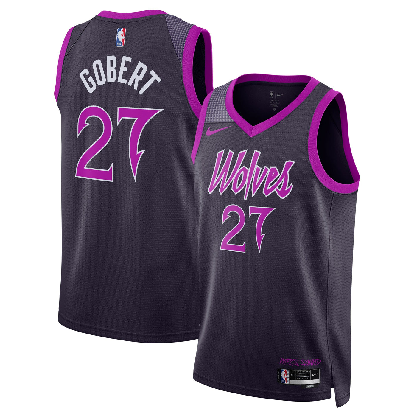 Minnesota Timberwolves Nike 2025/26 City Edition Swingman Jersey - Black - Rudy Gobert