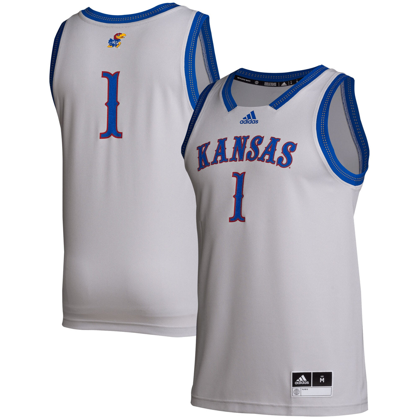 adidas # Gray Kansas Jayhawks Swingman Jersey
