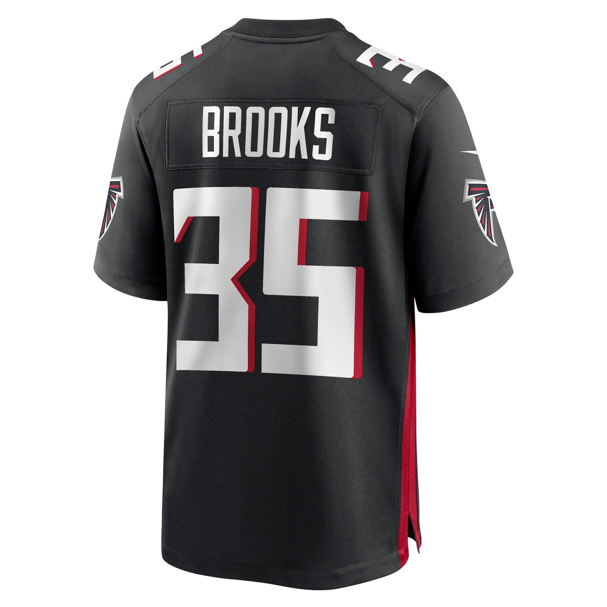 Atlanta Falcons Natrone Brooks Black Team Game Jersey
