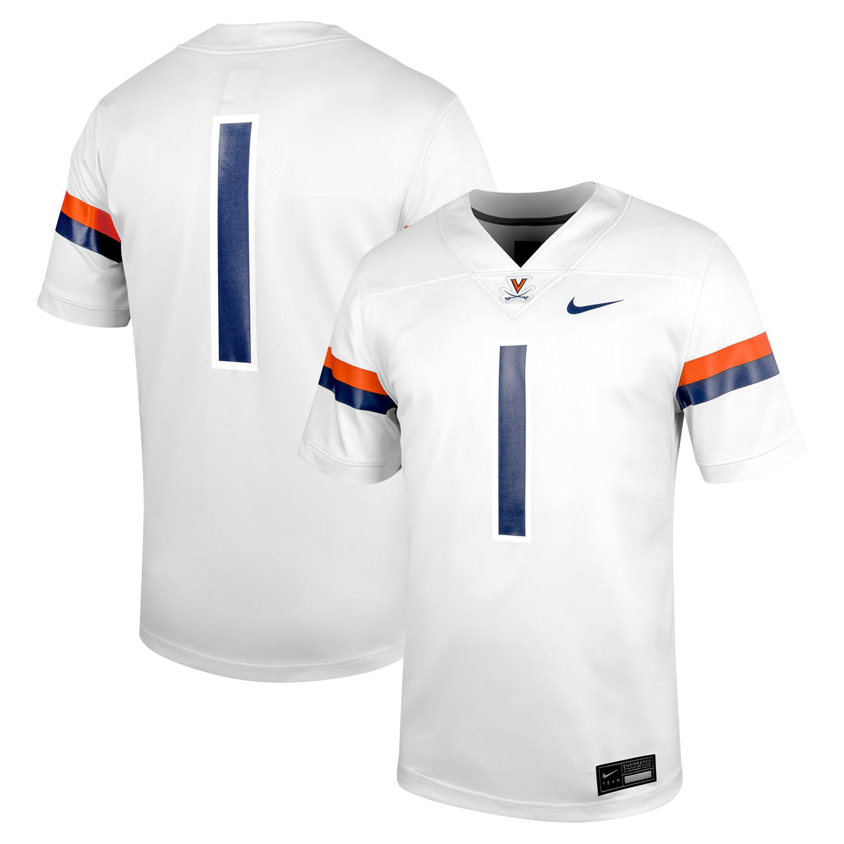 #1 Virginia Cavaliers Untouchable Football Jersey – White