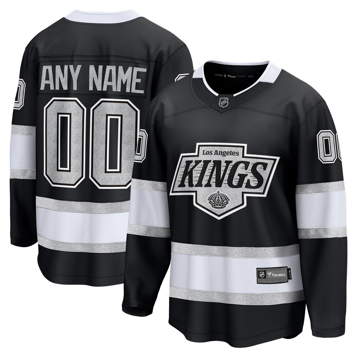 Los Angeles Kings Fanatics Black Home Breakaway Custom Jersey