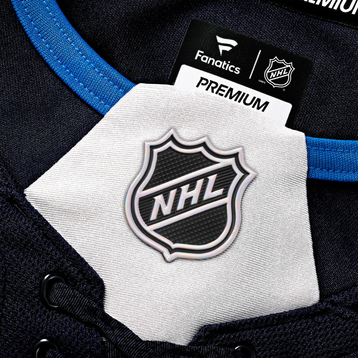 Winnipeg Jets Connor Hellebuyck Fanatics Navy Home Premium Jersey