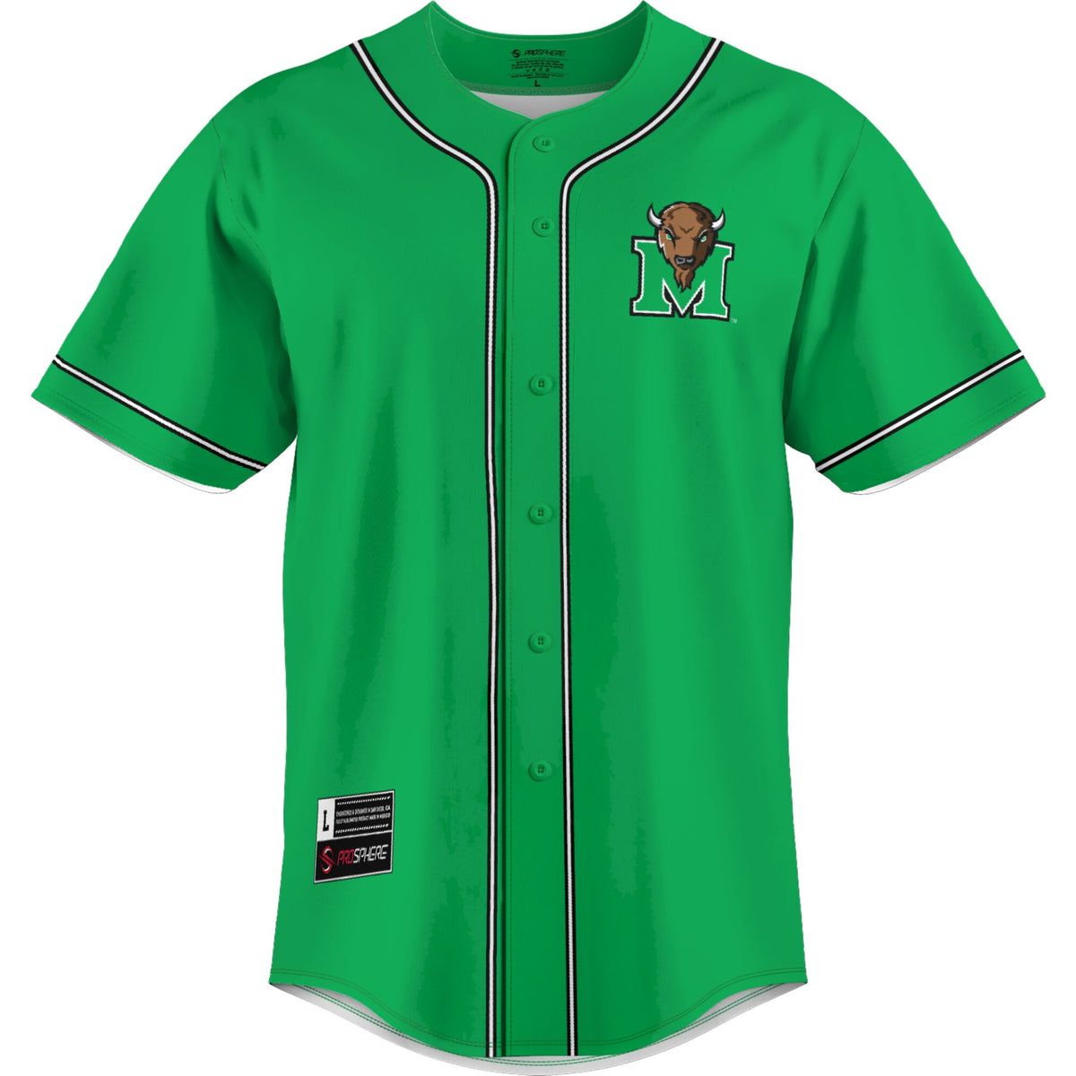 Marshall Thundering Herd GameDay Greats Lightweight Baseball Jersey - Green