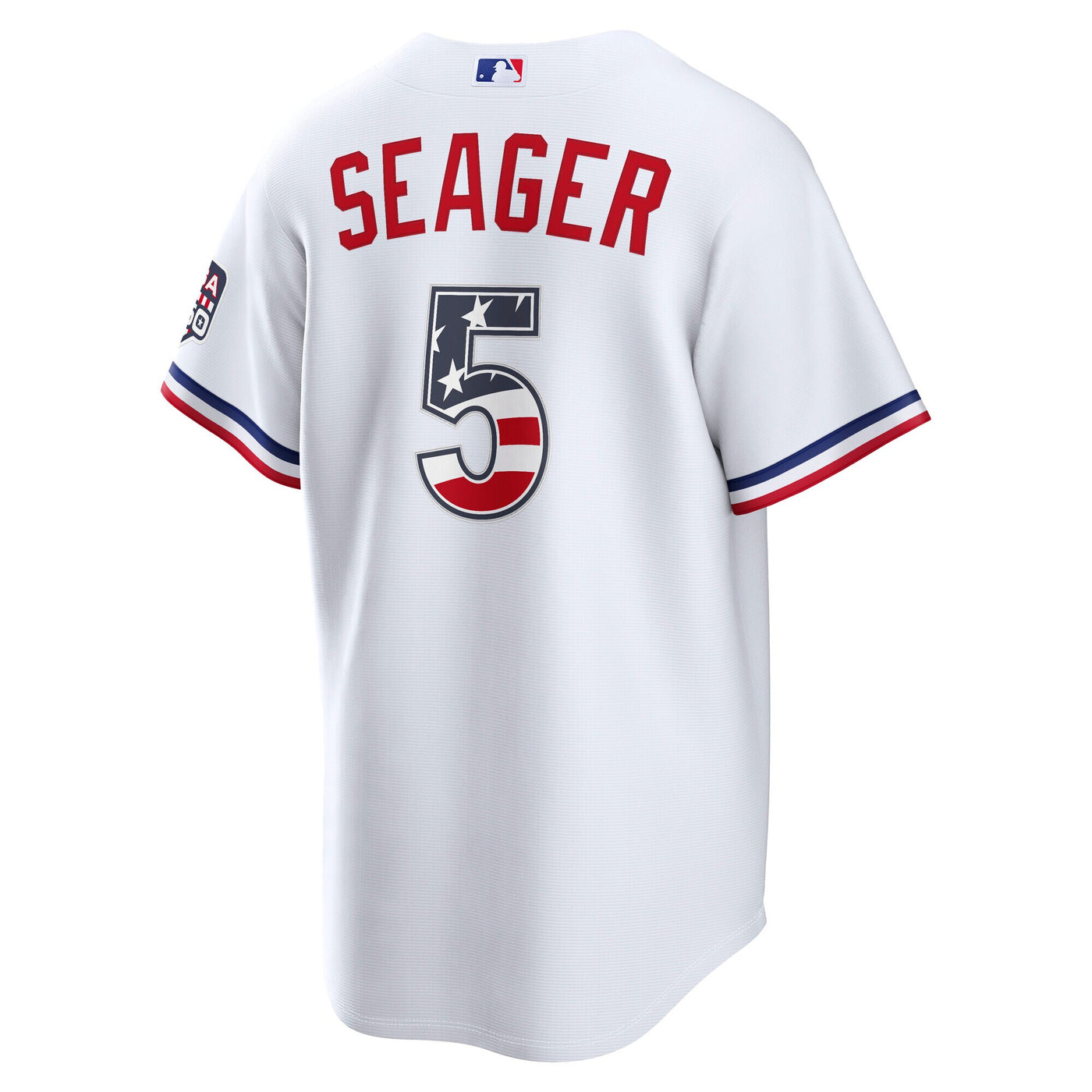 Fourth of July Texas Rangers Corey Seager Nike White USA 250 Stadium Jersey