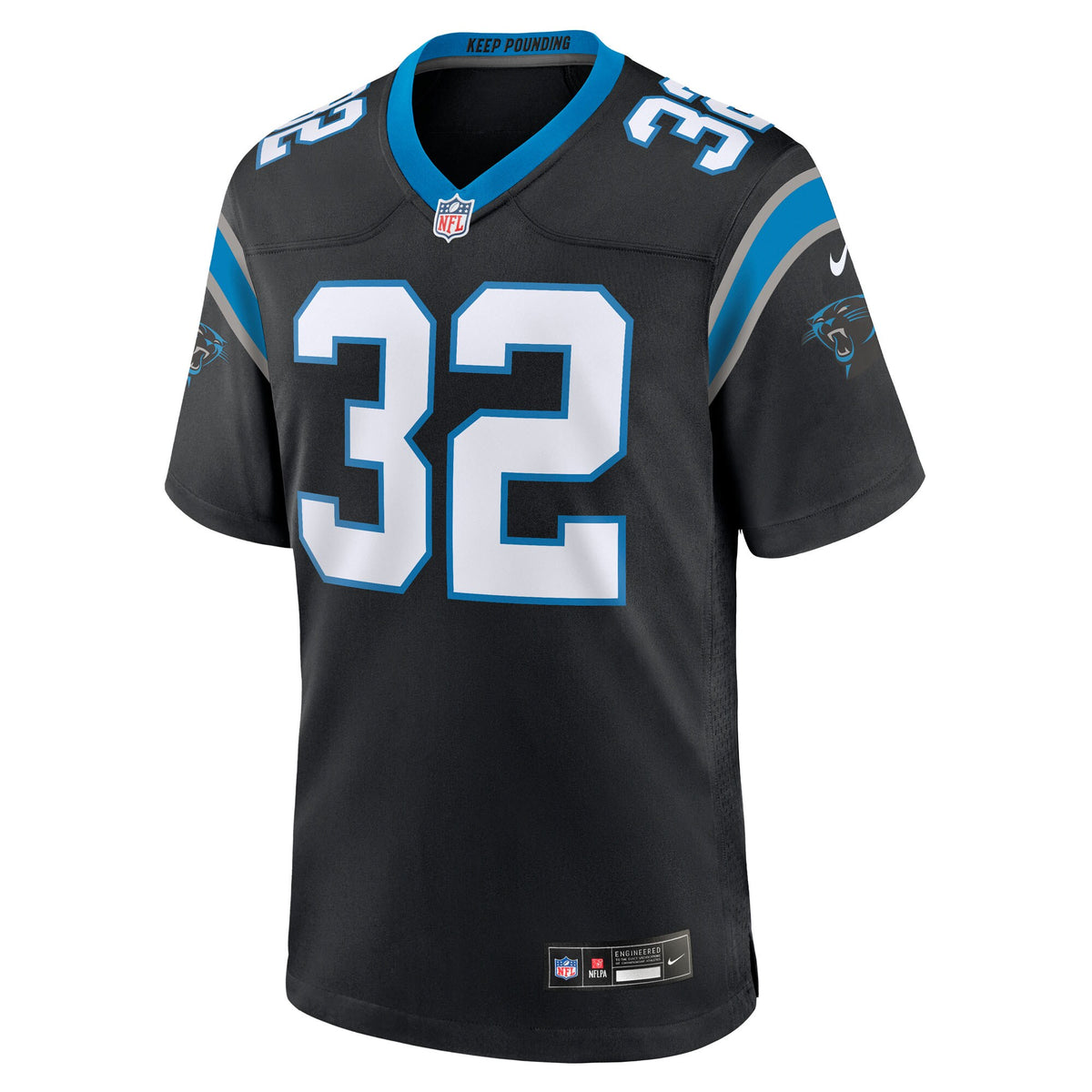 Carolina Panthers Trevin Wallace Black Team Game Jersey