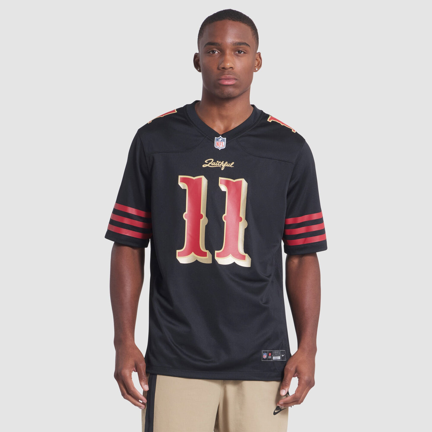San Francisco 49ers Brandon Aiyuk Nike Black 2025 Rivalries Collection Game Jersey