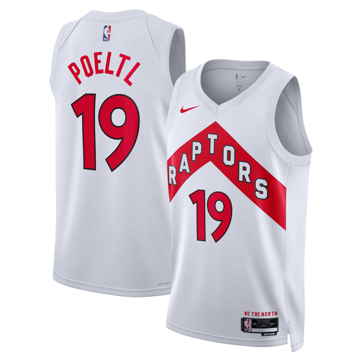 Toronto Raptors Association Edition Swingman Jersey - White - Jakob Poeltl -