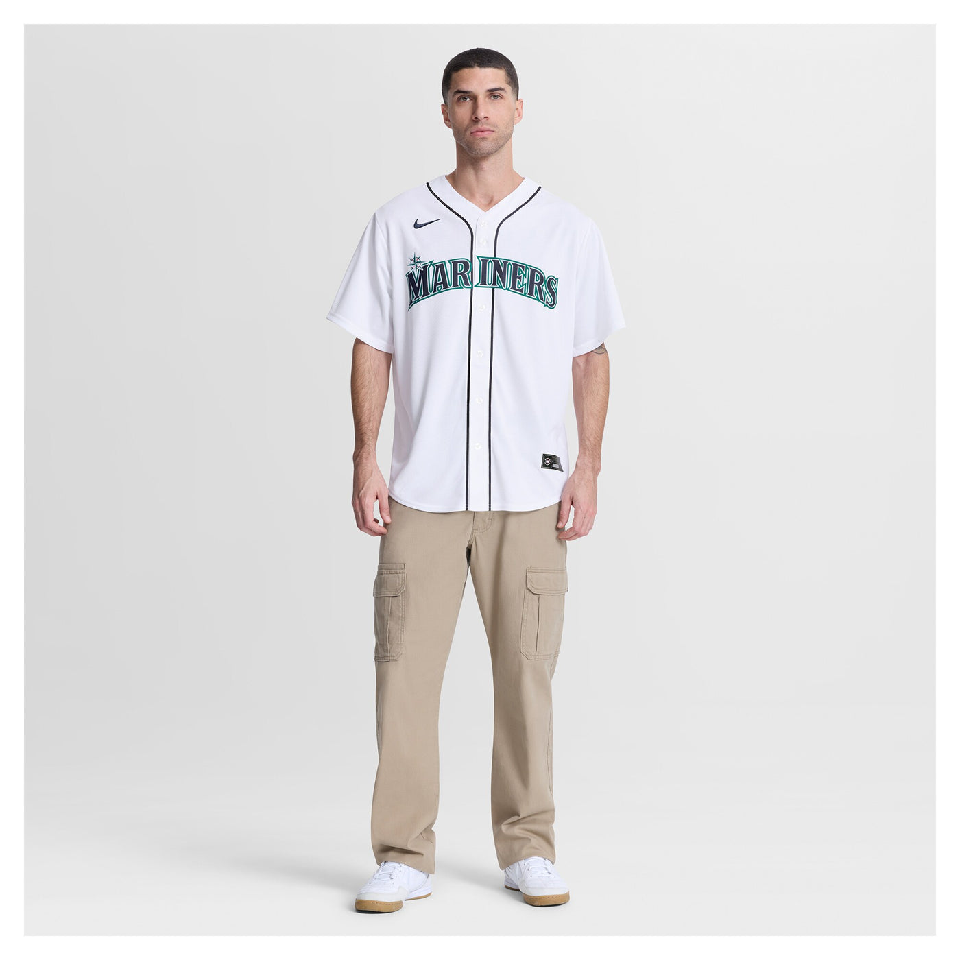 Seattle Mariners Logan Gilbert Nike White Home Replica Jersey
